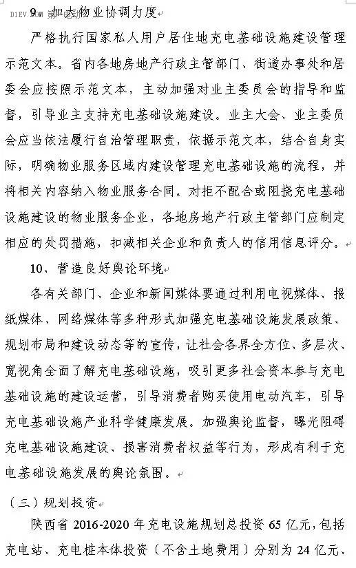 陜西省發(fā)布充電基礎(chǔ)設(shè)施規(guī)劃 2020年計劃建樁超過9.44萬