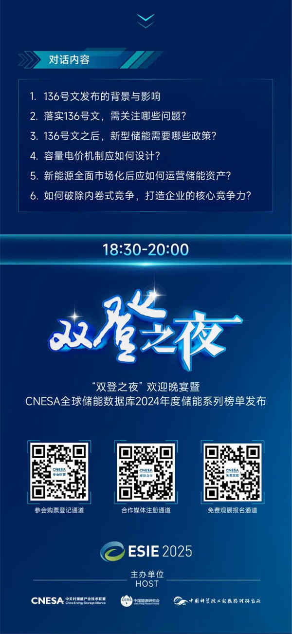 匯聚儲能最強力量！ESIE 2025開幕式日程和嘉賓陣容重磅發布